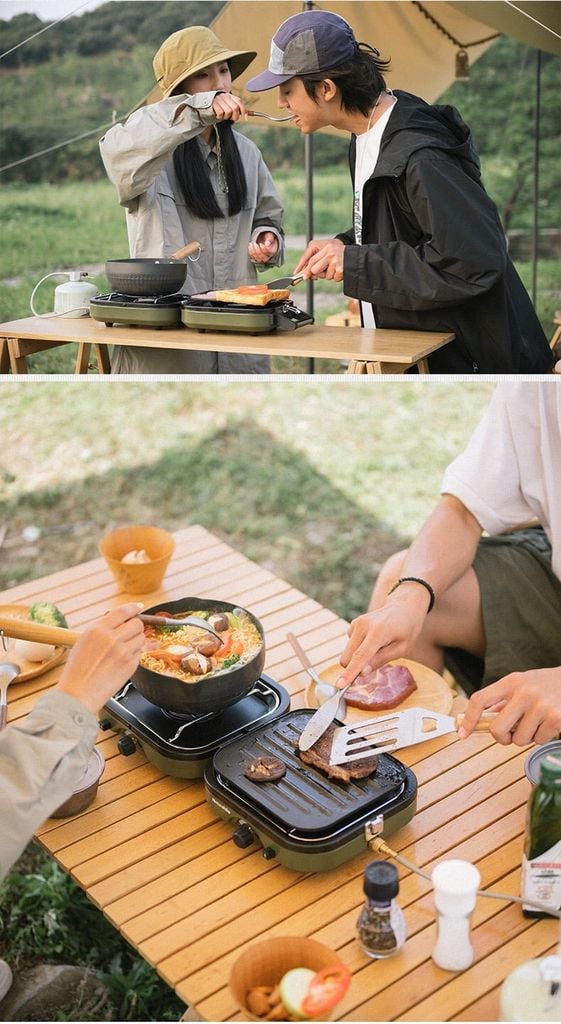 Bếp ga đôi gấp gọn Naturehike Glamping NH22RJ003