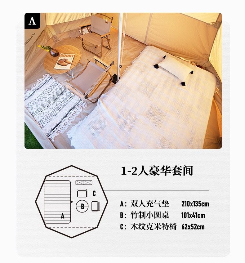 Lều cắm trại NatureHike NH20ZP004 cho 3-4 người
