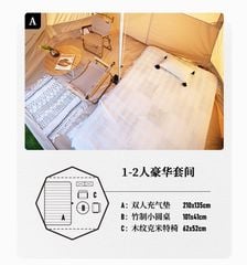 Lều cắm trại NatureHike NH20ZP004 cho 3-4 người