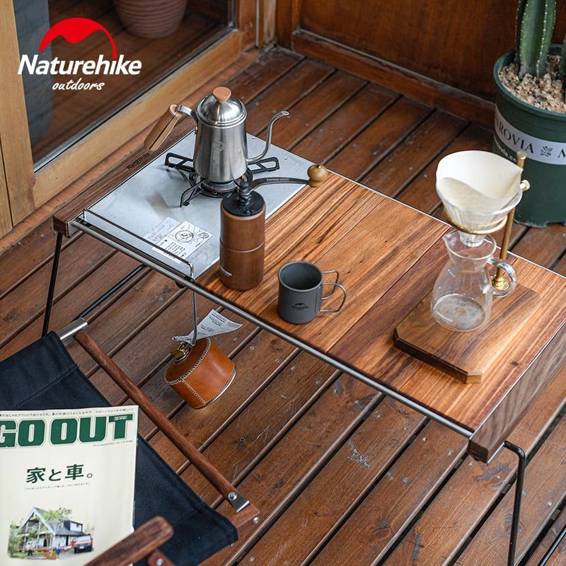 Bàn gỗ khung thép IGT Naturhike NH19JJ105 Glamping
