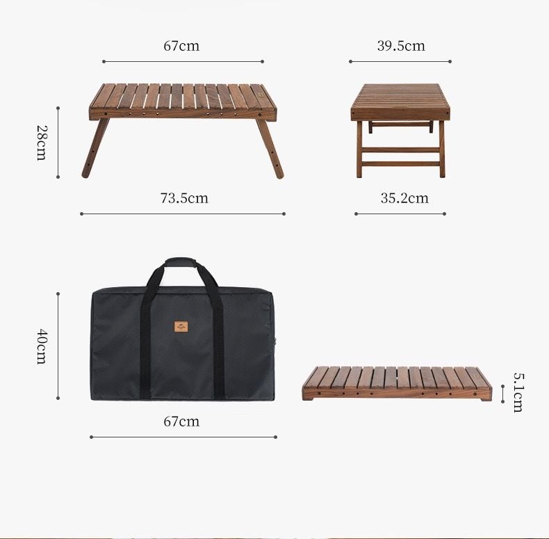 Bàn gỗ gấp gọn Naturhike NH20JJ031 gỗ cao cấp