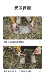 Kiềng bếp lửa Naturehike NH20SK001 với tấm chắn đỡ tro
