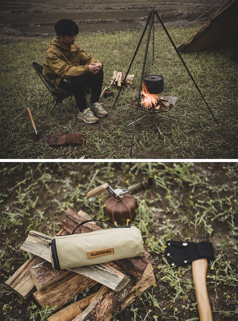 Kiềng bếp lửa Naturehike NH20SK001 với tấm chắn đỡ tro