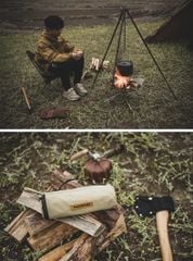 Kiềng bếp lửa Naturehike NH20SK001 với tấm chắn đỡ tro