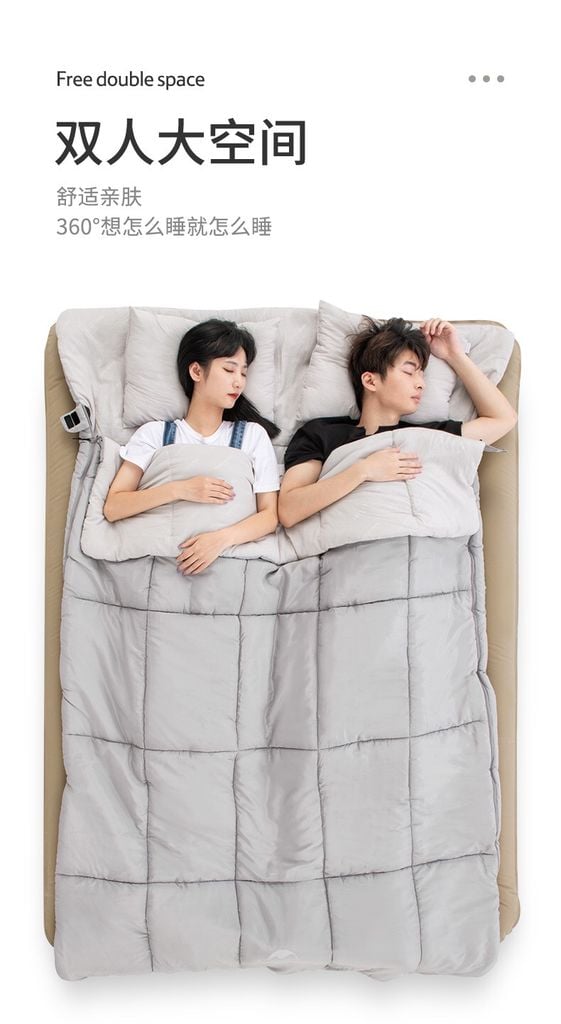 Túi ngủ đôi Cotton Naturehike NH21MSD05 có gối bông