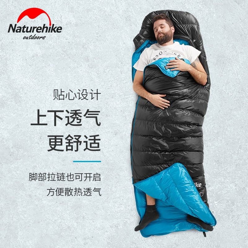 Túi ngủ lông vũ Naturehike NH19W400-Z giữ ấm từ 2 - 7 độ C
