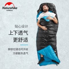Túi ngủ lông vũ Naturehike NH19W400-Z giữ ấm từ 2 - 7 độ C