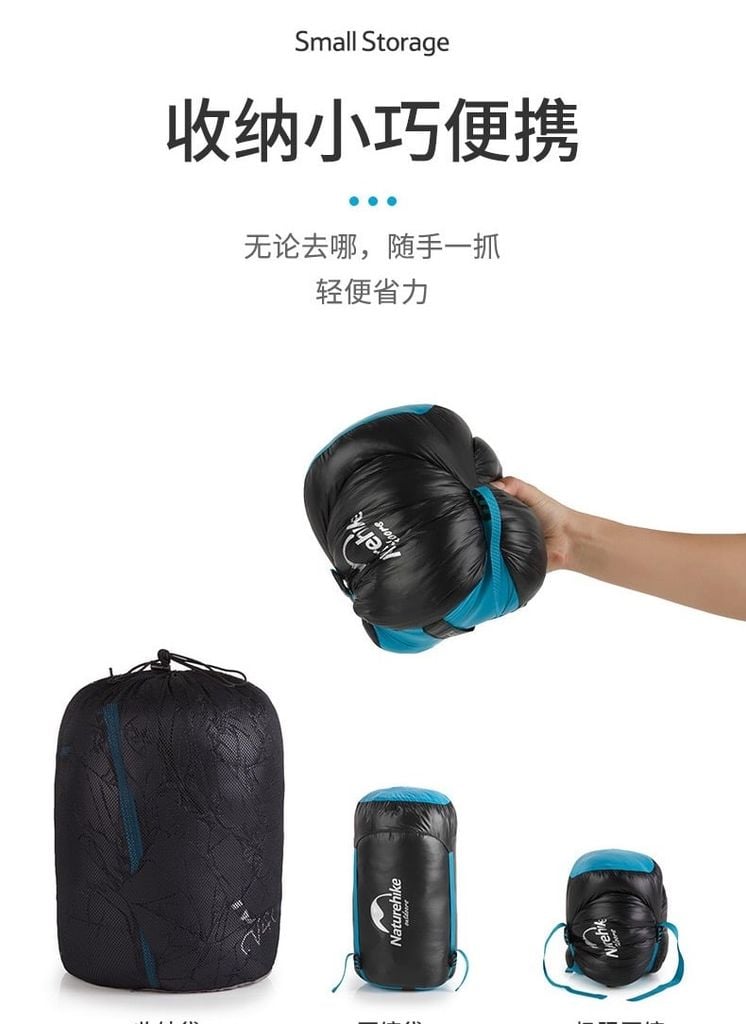 Túi ngủ lông vũ Naturehike NH19W400-Z giữ ấm từ 2 - 7 độ C