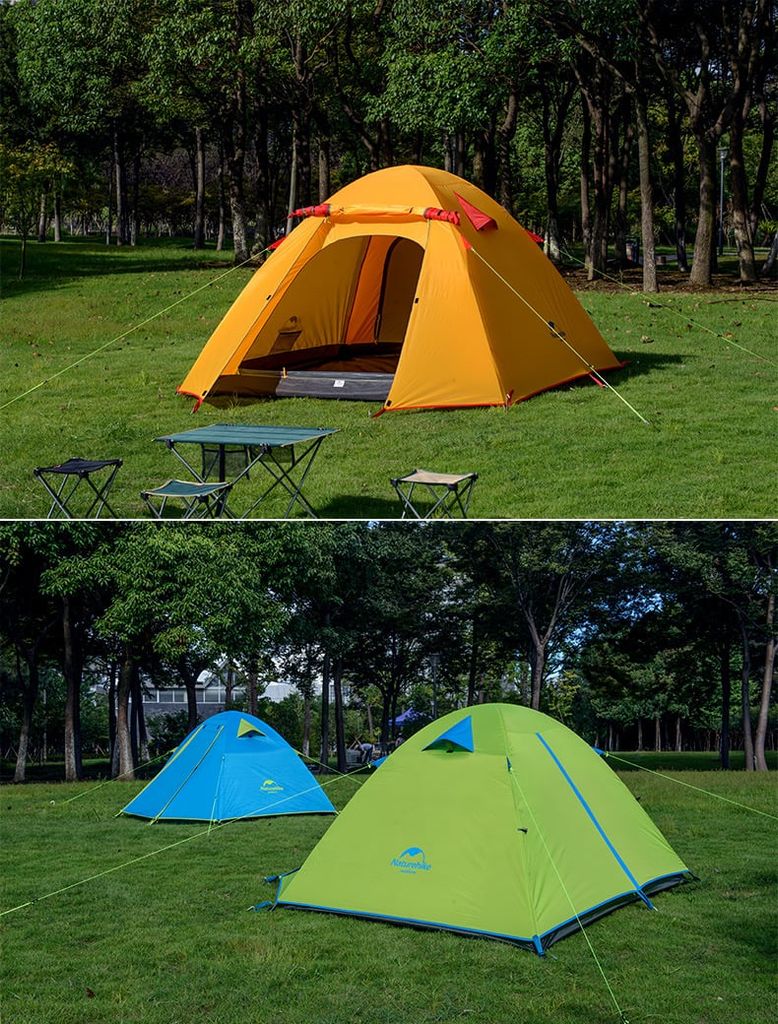 Lều cắm trại 2 người chống nước, khung nhôm siêu nhẹ NatureHike NH18Z033-P