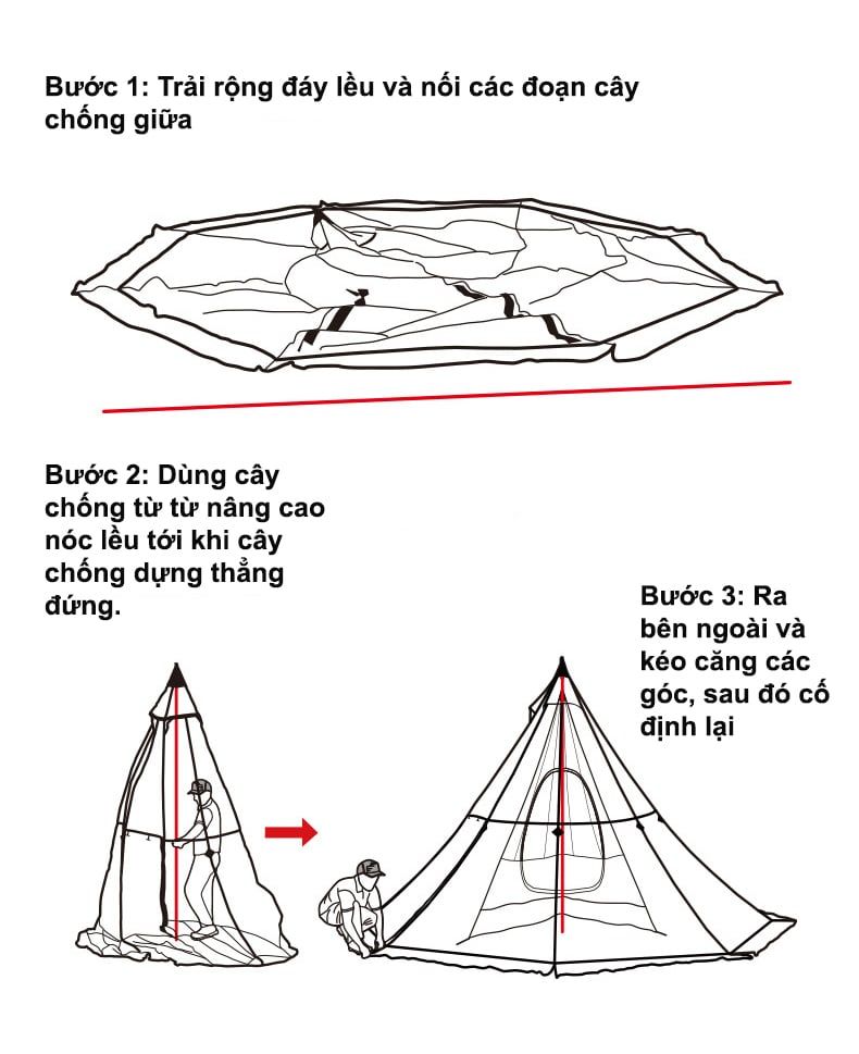 Lều cắm trại chống mưa 4-8 người 2 lớp NatureHike NH17T200-M