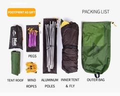 Lều đôi Naturehike NH17K240-Y siêu nhẹ, dễ lắp đặt sử dụng