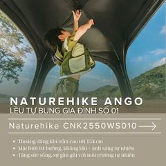 Lều tự bung keo Cao su Titan đen Naturehike Ango CNK2550WS010