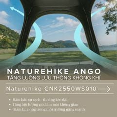 Lều tự bung keo Cao su Titan đen Naturehike Ango CNK2550WS010