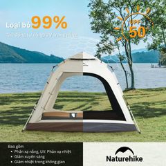 Lều tự bung keo Cao su Titan đen Naturehike Ango CNK2550WS010