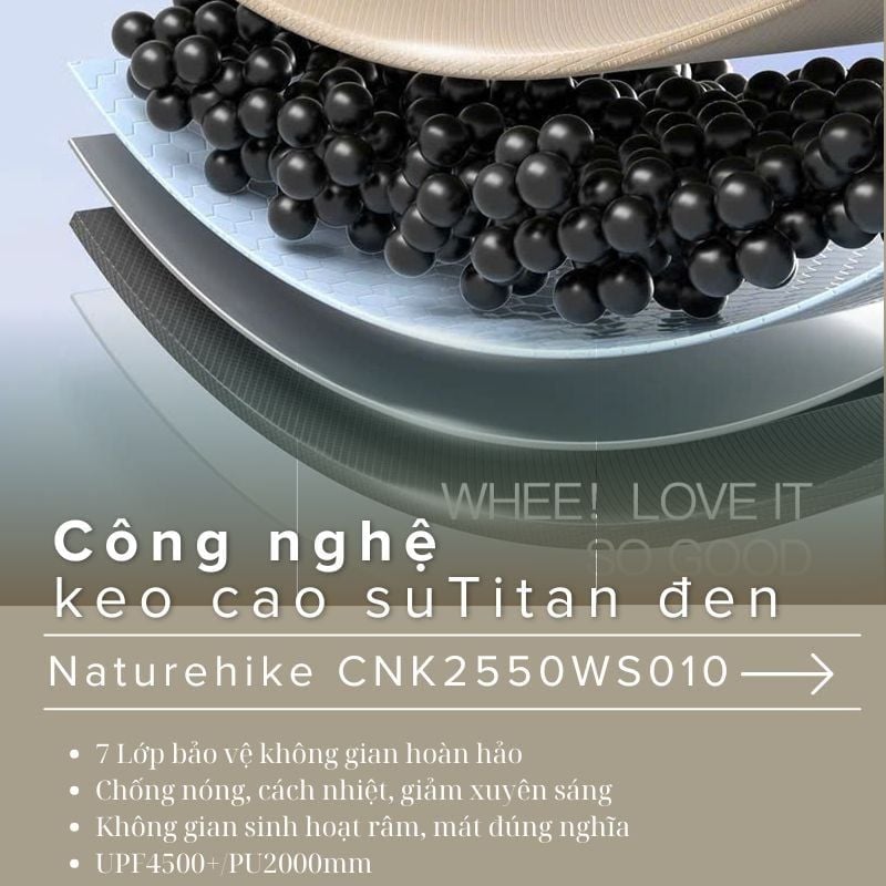 Lều tự bung keo Cao su Titan đen Naturehike Ango CNK2550WS010