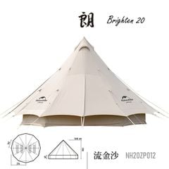 Lều Mông Cổ Naturehike NH20ZP012 - Lều Glamping Big Size Brighten 20
