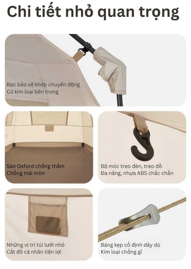 Lều Naturehike New CNK2300ZP021 - Keo cao su Titan đen