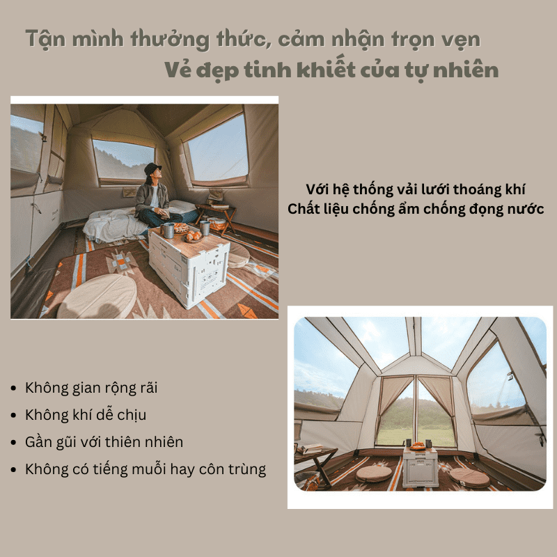 Lều Naturehike New CNK2300ZP021 - Keo cao su Titan đen
