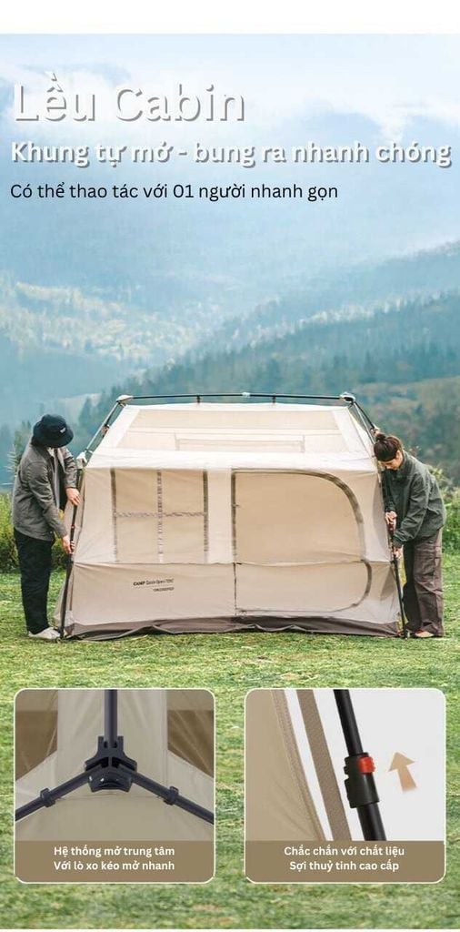Lều Naturehike New CNK2300ZP021 - Keo cao su Titan đen