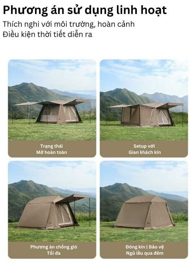 Lều Naturehike New CNK2300ZP021 - Keo cao su Titan đen