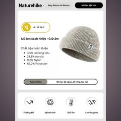 Mũ len chống ẩm Naturehike CYY2341LF015