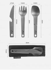 Bộ dao thìa dĩa Titanium Naturehike CNH22CJ017