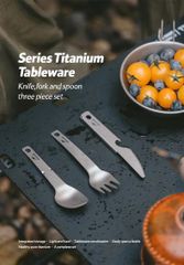 Bộ dao thìa dĩa Titanium Naturehike CNH22CJ017