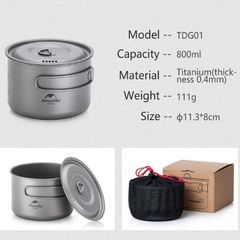 Nồi du lịch Naturehike NH18T101-A nhỏ gọn, sử dụng linh hoạt