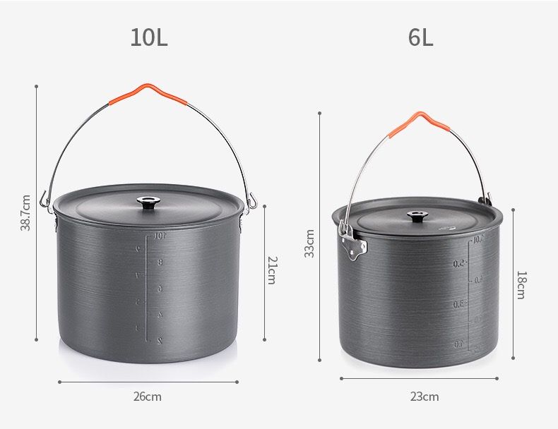 Bộ nồi treo và giá treo ngoài trời Naturehike NH19CJ003 – giá kim loại NH19CJ004