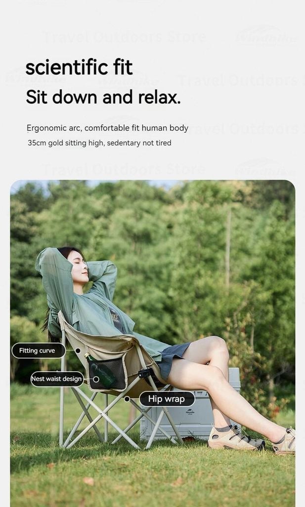 Naturehike Armrest Moon Chair CNH23JU13002 - Ghế xếp thư giãn