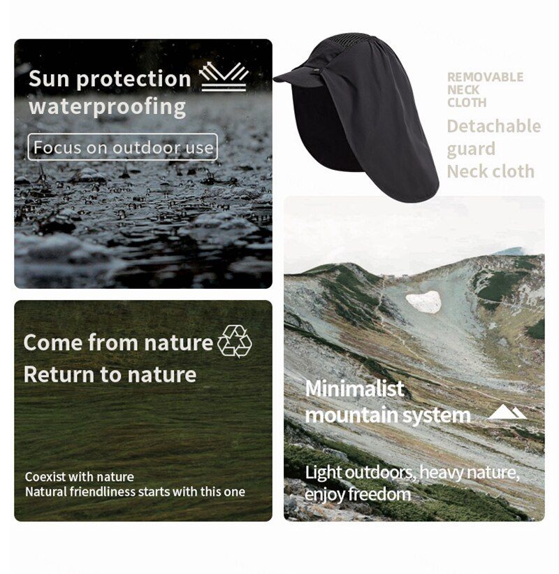 Mũ lưỡi trai kèm lớp phủ gáy Naturehike CNH23MZ013