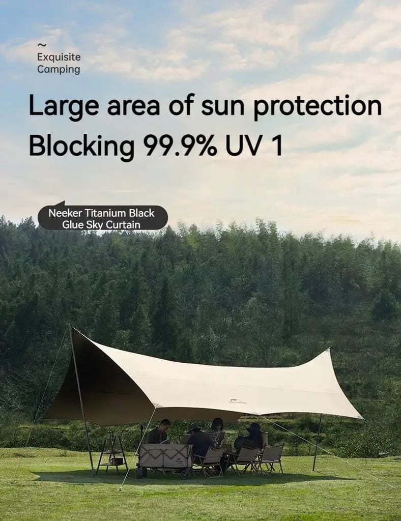 Tăng che nắng dã ngoại Naturehike NH19TM004 - Keo Titan đen