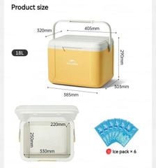 Thùng đá dã ngoại - câu cá Naturehike CNK2450CF012