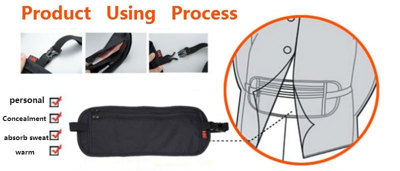 Túi đeo hông Nam, Nữ đựng Hộ chiếu, Đồ cá nhân NatureHike NH15Y005-B