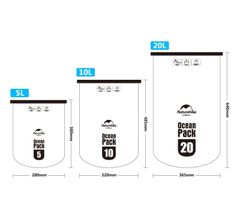 Túi khô chống nước xách tay, đeo balo đi biển NatureHike FS16M005-J