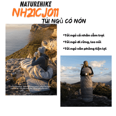 Túi ngủ phong bì có mũ Naturehike NH22YD003