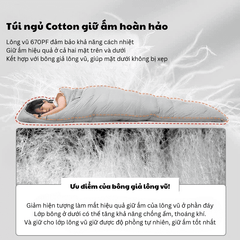 Túi ngủ phong bì có mũ Naturehike NH22YD003