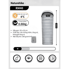 Túi ngủ phong bì có mũ Naturehike NH22YD003