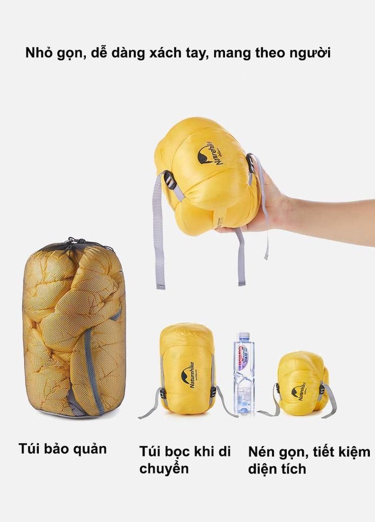 Túi ngủ Du lịch Lông Vũ siêu nhẹ, giữ ấm Mùa Đông NatureHike NH18S300-D