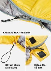 Túi ngủ Du lịch Lông Vũ siêu nhẹ, giữ ấm Mùa Đông NatureHike NH18S300-D