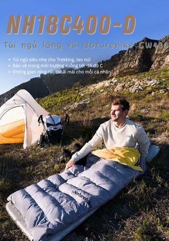 Túi ngủ lông ngỗng siêu nhẹ Naturehike NH18C400-D