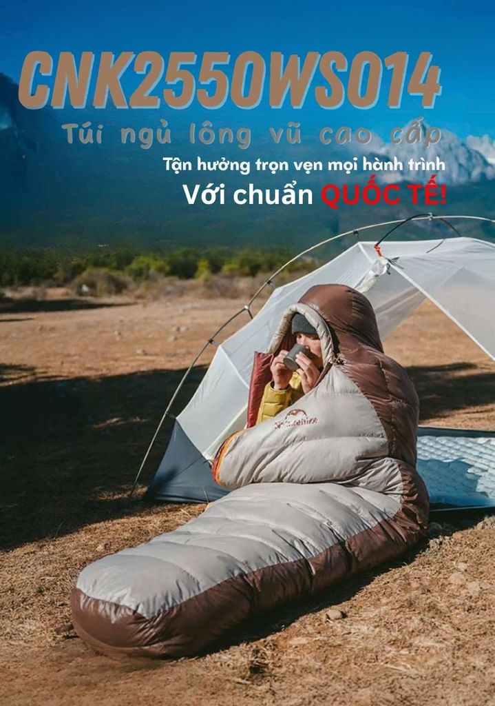 Túi ngủ leo núi Naturehike cao cấp CNK2550WS014