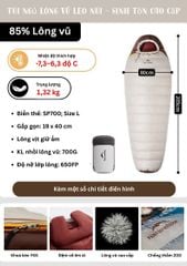 Túi ngủ leo núi Naturehike cao cấp CNK2550WS014