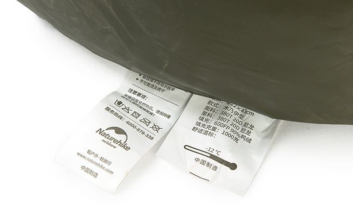 Túi ngủ NatureHike lông vũ, chống nước, chịu nhiệt độ âm NH15D800-K