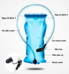 Túi nước balo chạy bộ, đạp xe 1.5L, 3L tiện lợi NatureHike NH18S070-D