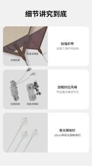 Tăng siêu chống nắng Naturehike NH20TM006 - Keo Titan đen