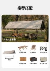 Tăng siêu chống nắng Naturehike NH20TM006 - Keo Titan đen