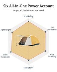 Lều cắm trại siêu nhẹ Naturehike CNK2300ZP024 - Chống gió, chống nước PU2000mm