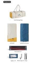 Lều cắm trại siêu nhẹ Naturehike CNK2300ZP024 - Chống gió, chống nước PU2000mm