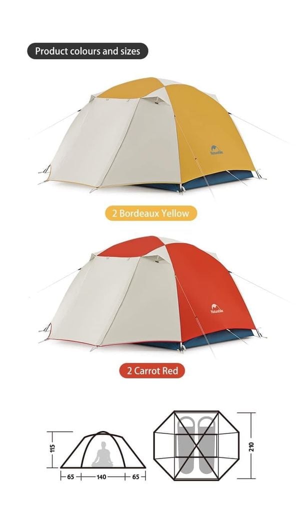 Lều cắm trại siêu nhẹ Naturehike CNK2300ZP024 - Chống gió, chống nước PU2000mm